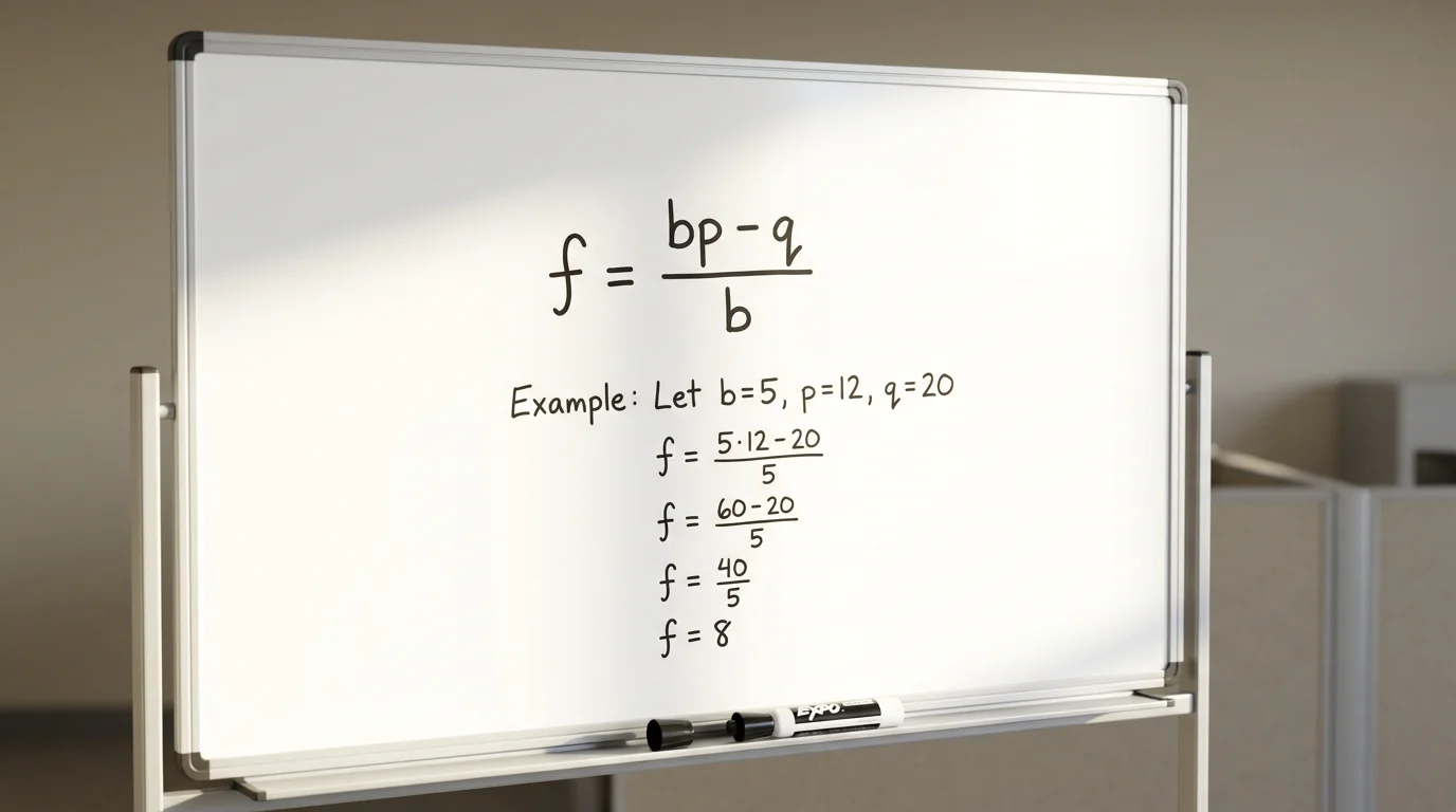 Formula matematica scritta a mano su lavagna bianca con pennarello nero