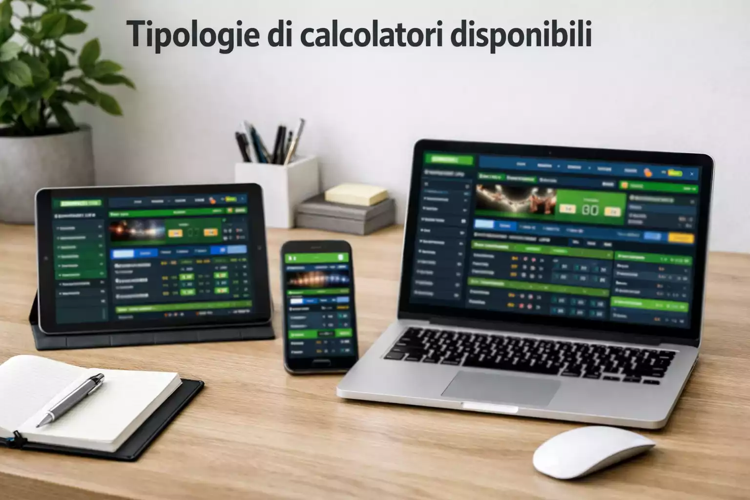 Tipologie di calcolatori scommesse disponibili online